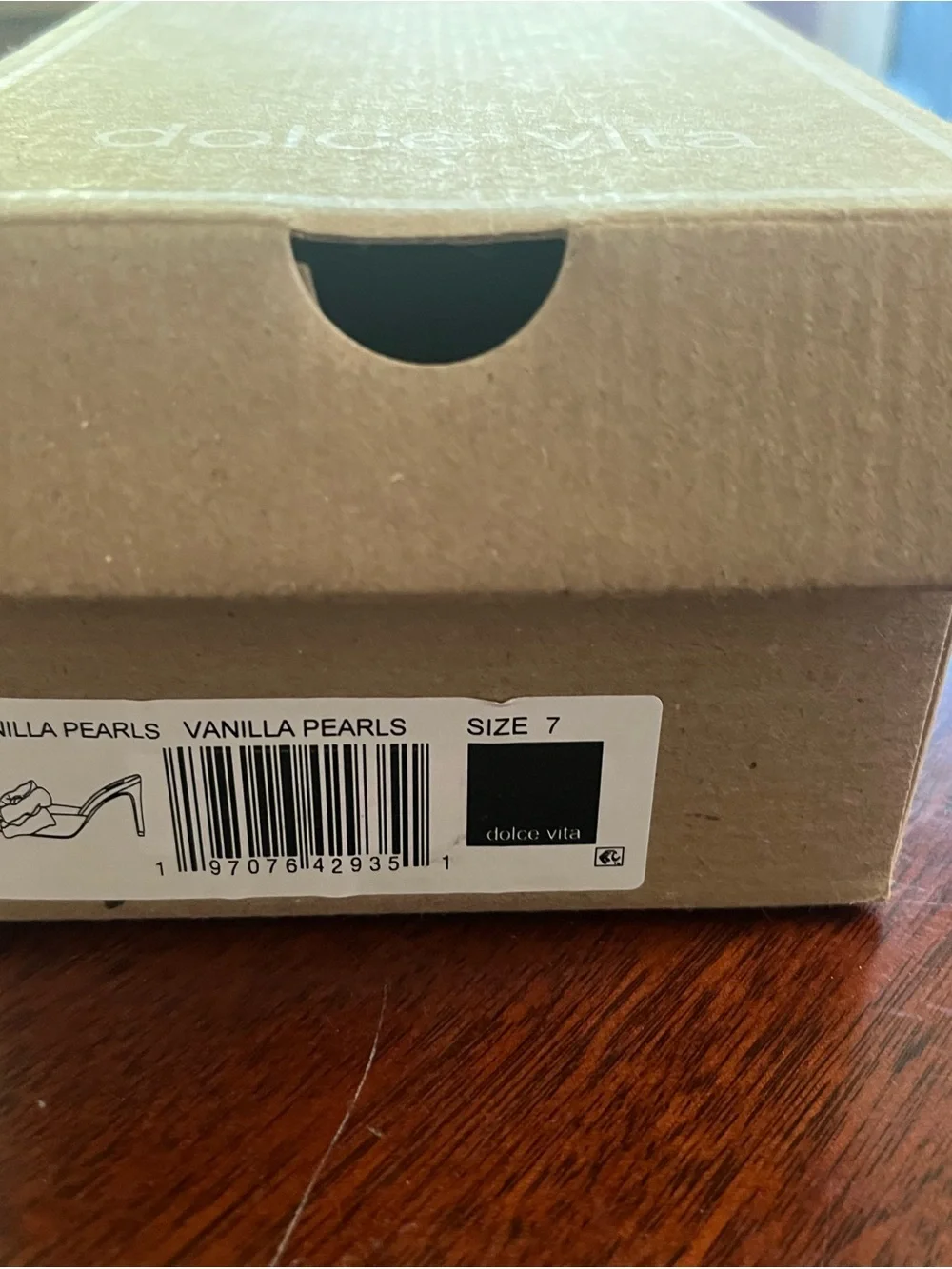 Dolce Vita Kayli Heels Ivory Satin Vanilla Pearls Size 7